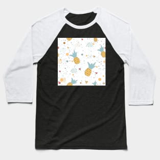 Pineapple Pattern Baseball T-Shirt